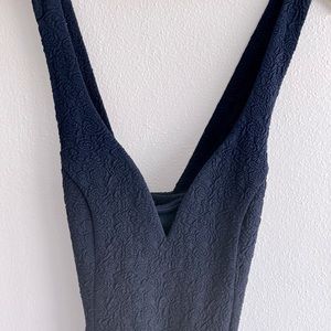 Navy blue patterned dress